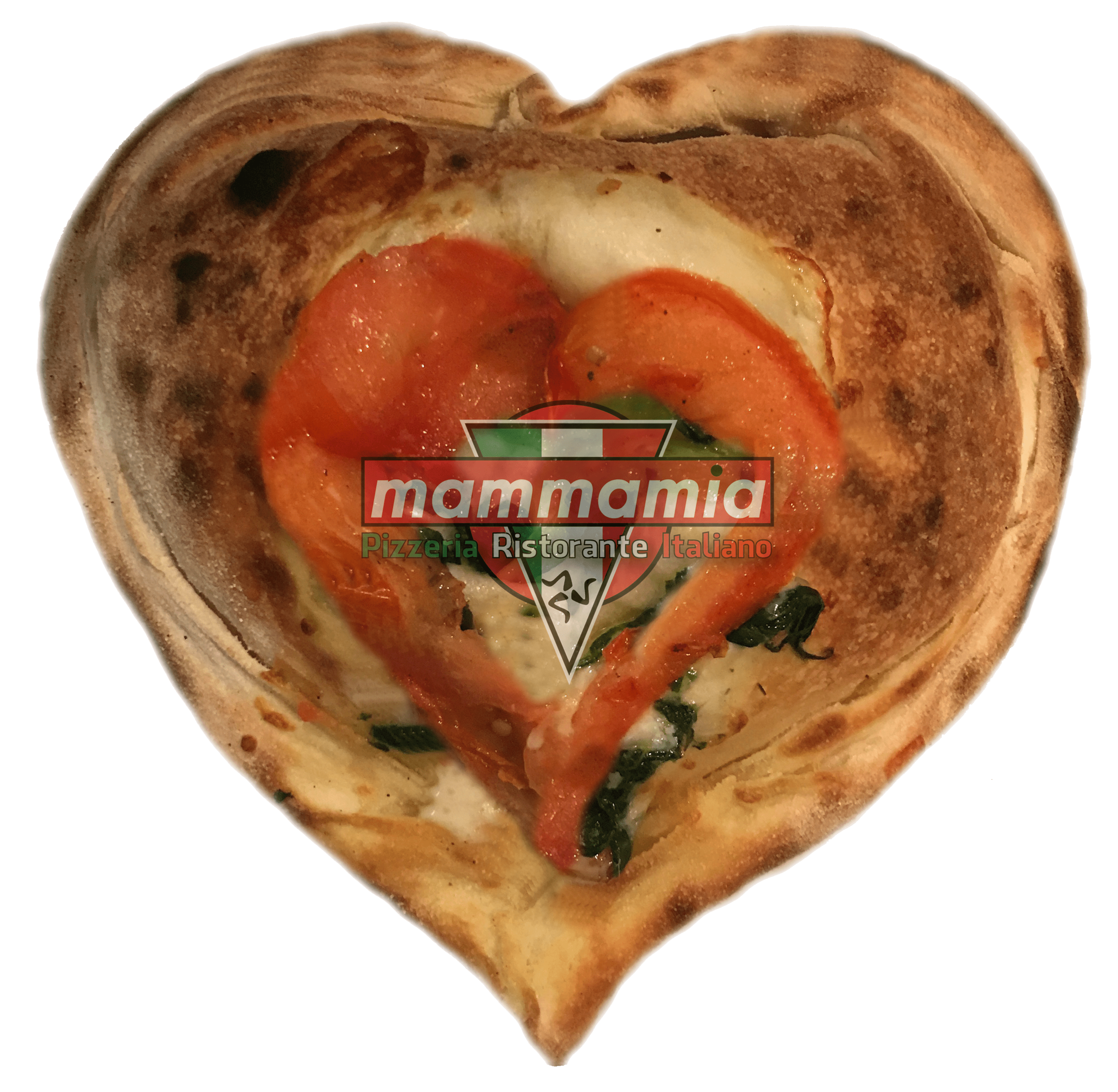 Nuestra nueva pizza Elektra con tomate mozzarella jamón queso de cabra y espinacas